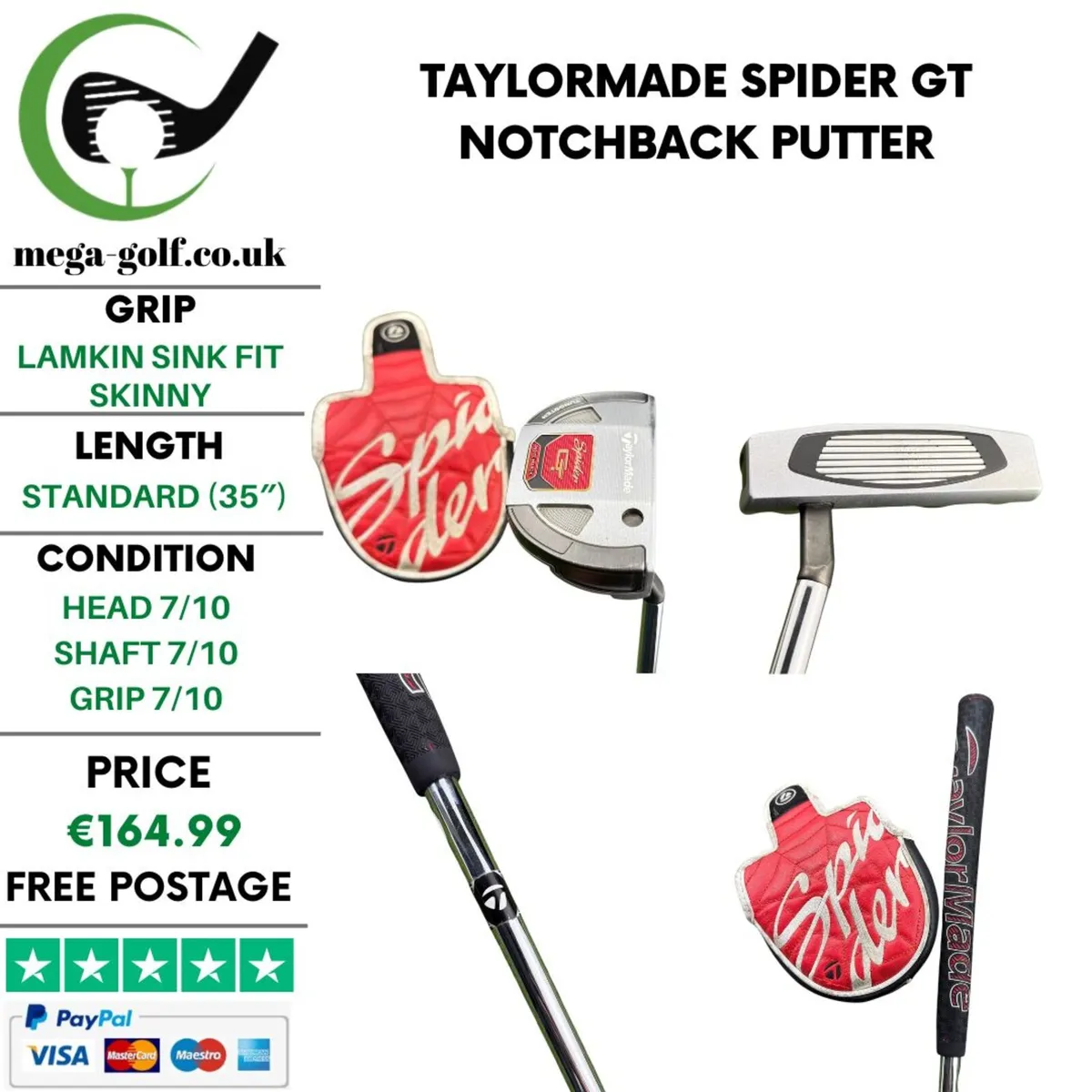 Taylormade Spider GT Notchback Putter / 35'' - Image 1