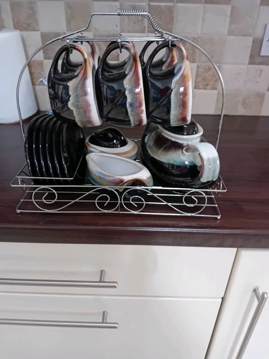 AUGHRIM POTTERY TEA SET NEW - Image 3