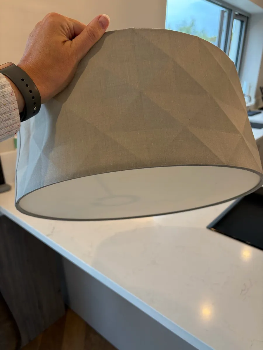40cm Grey Drum Lampshade – Excellent Condition - Image 2
