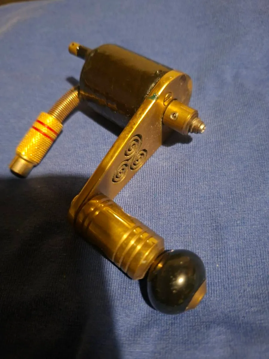 Custom Handmade Brass Tattoo Machine made in UK - Image 1