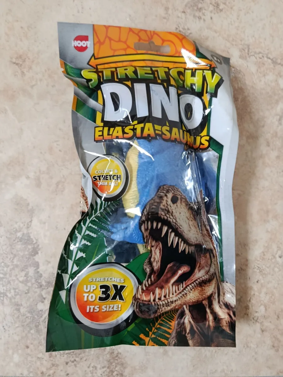 3 x Stretchy Dino Complete Set HOOT Elasta-Saurus - Image 4