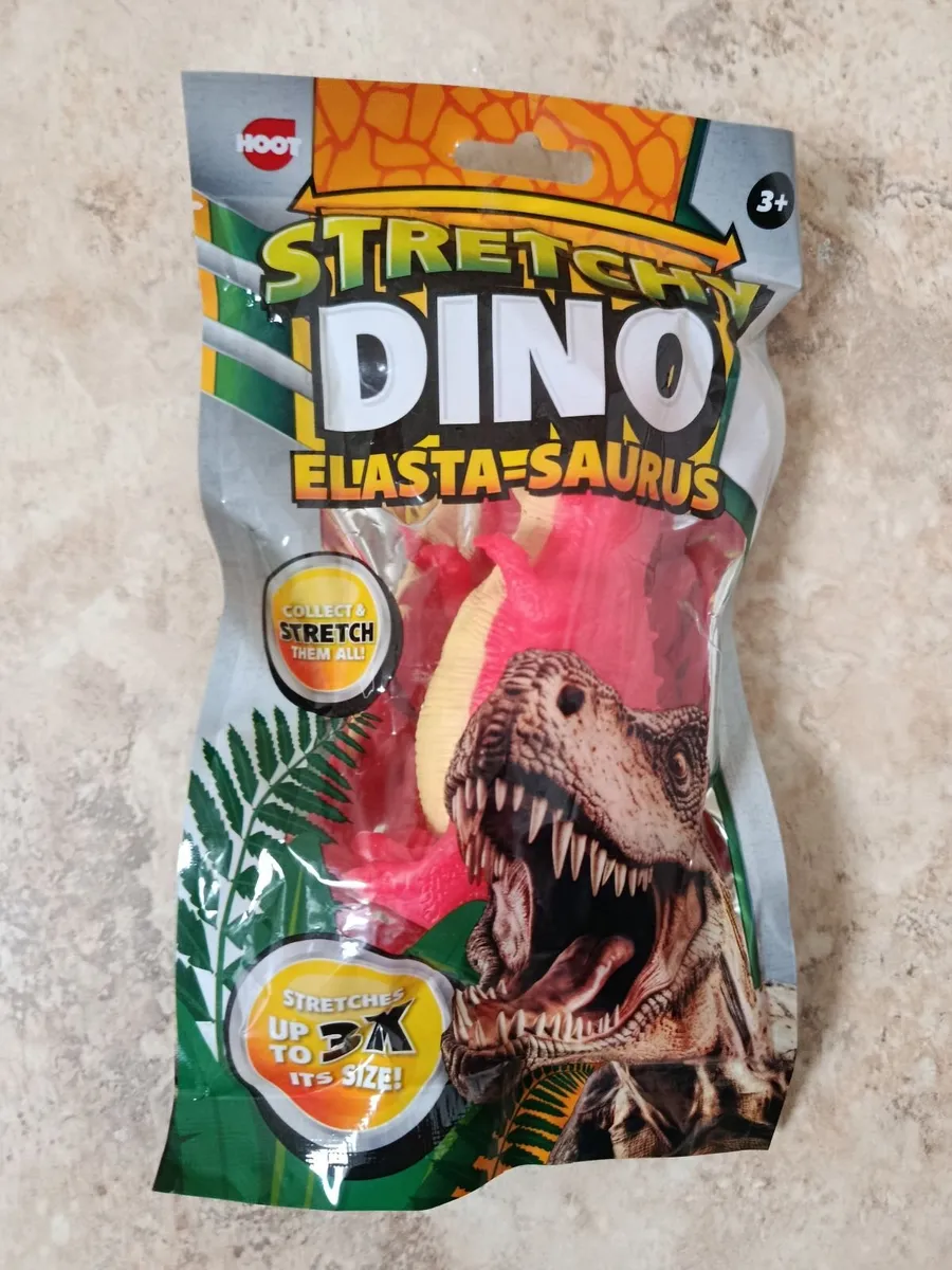 3 x Stretchy Dino Complete Set HOOT Elasta-Saurus - Image 3