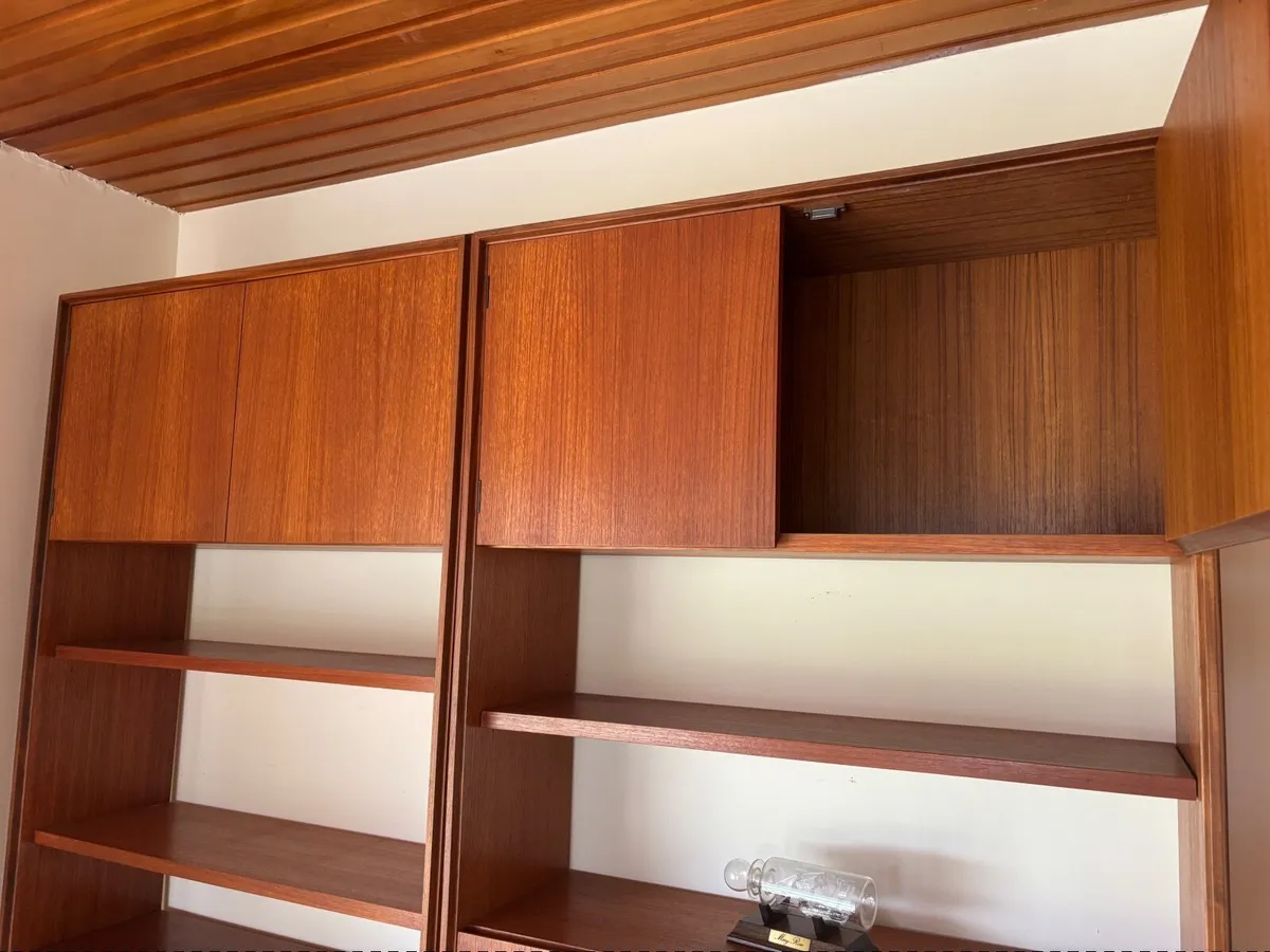 Vintage Teak Modular Wall Unit with Cocktail Cabin - Image 2