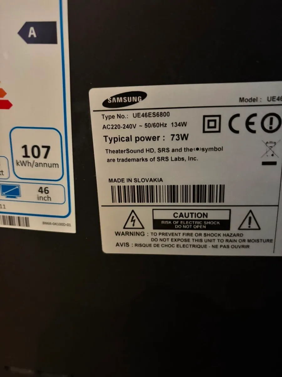46” SAMSUNG HD 3D SMART TV - Image 3