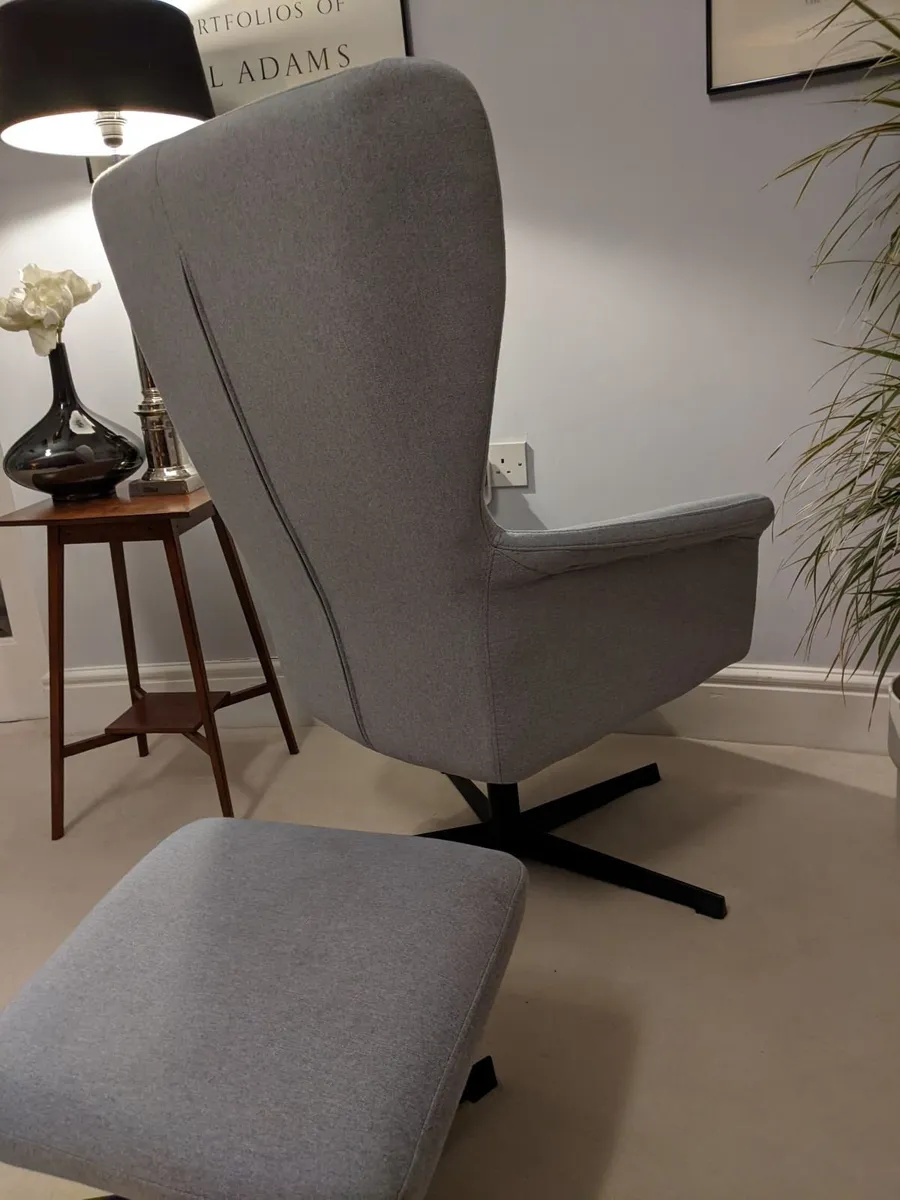 Swivel TV Chair & Stool - Image 2