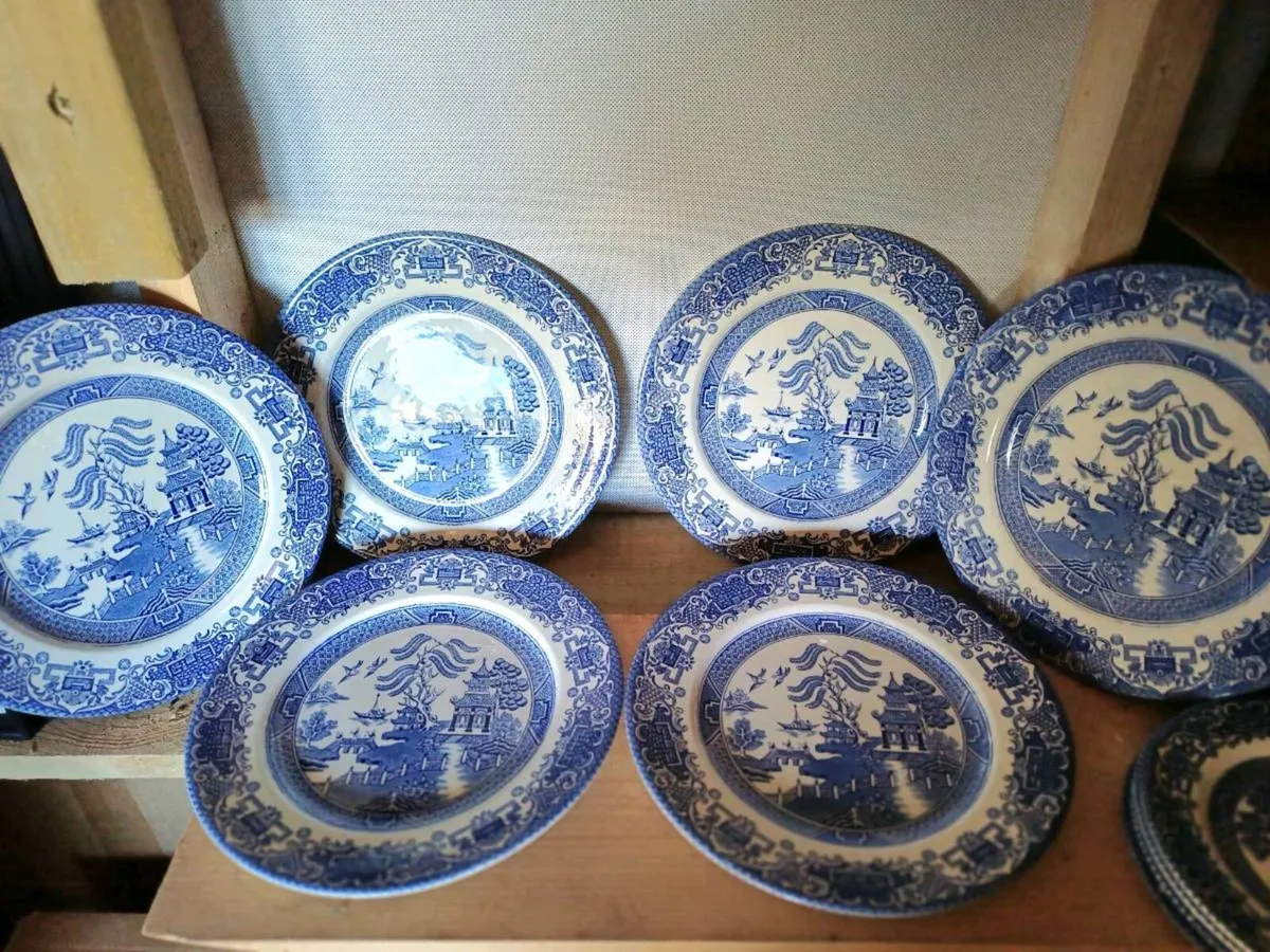 Vintage Blue Willow Plates - Image 2