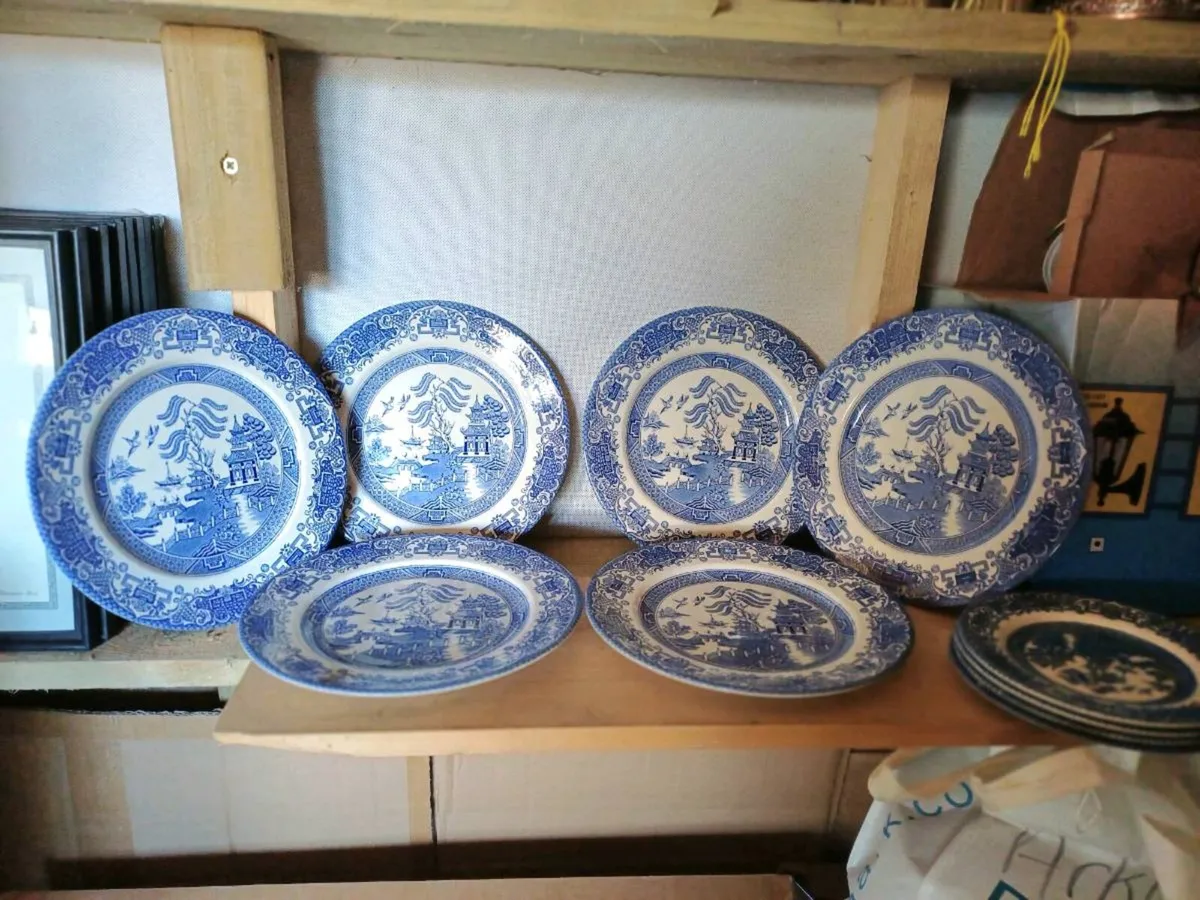Vintage Blue Willow Plates - Image 4
