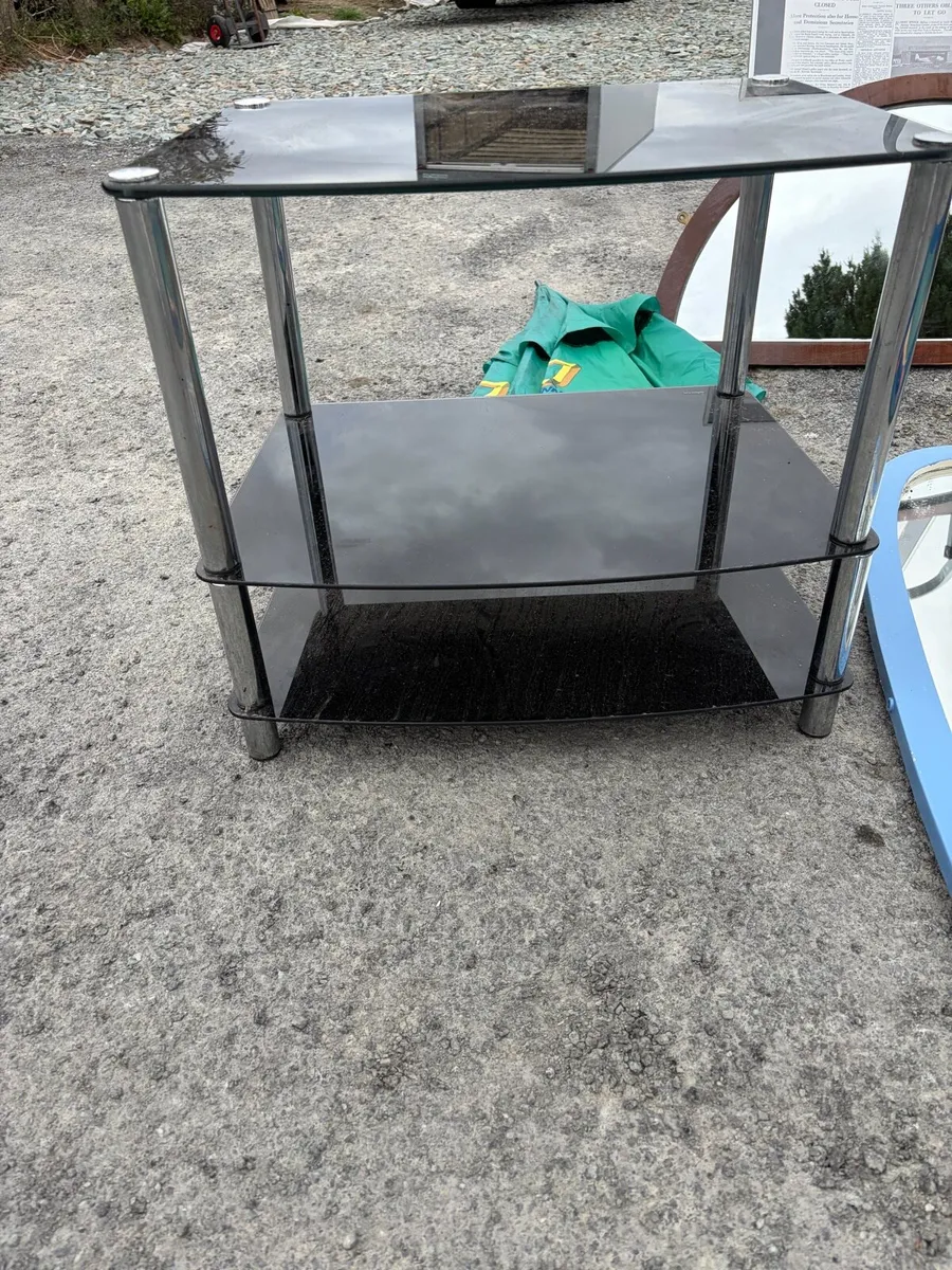 glass tv unit or side  table / coffee table - Image 2