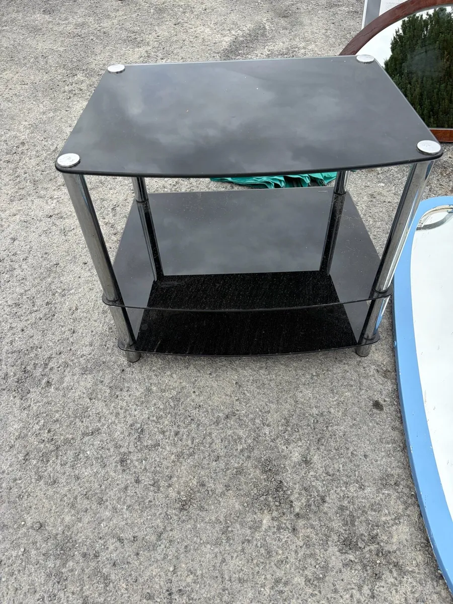 glass tv unit or side  table / coffee table - Image 1