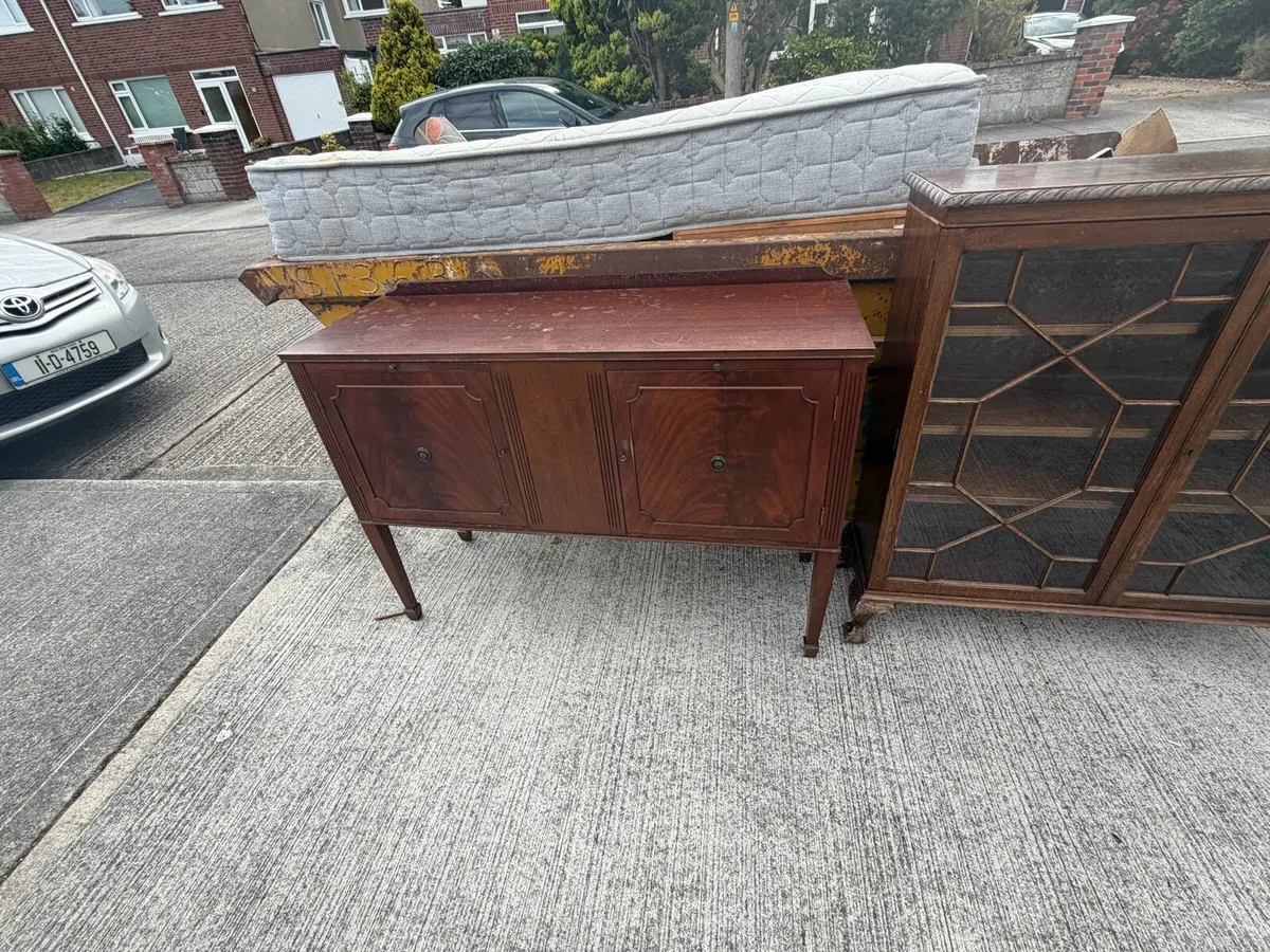 2 x antique side board and display unit - Image 3