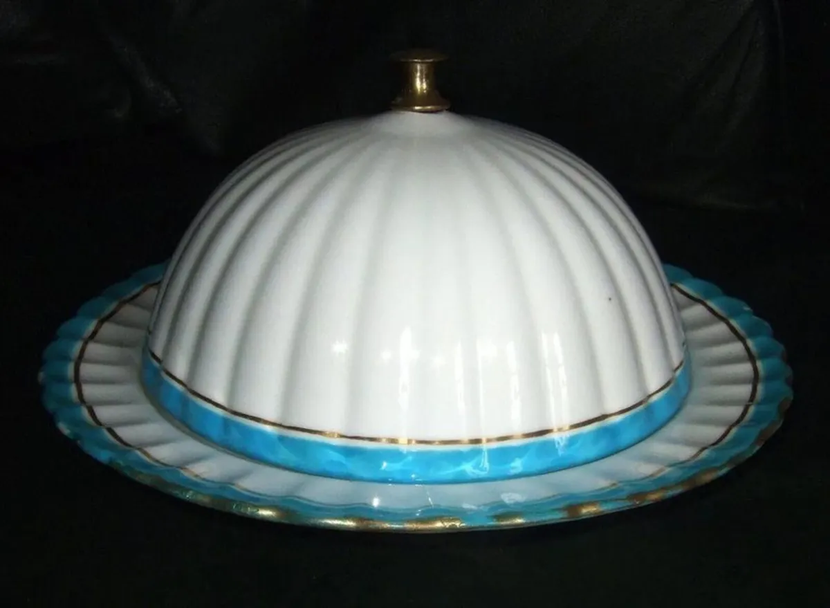 Antique Fine Bone China Muffin/Butter Dish - Image 2