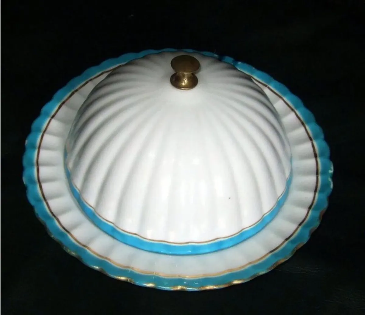 Antique Fine Bone China Muffin/Butter Dish - Image 3
