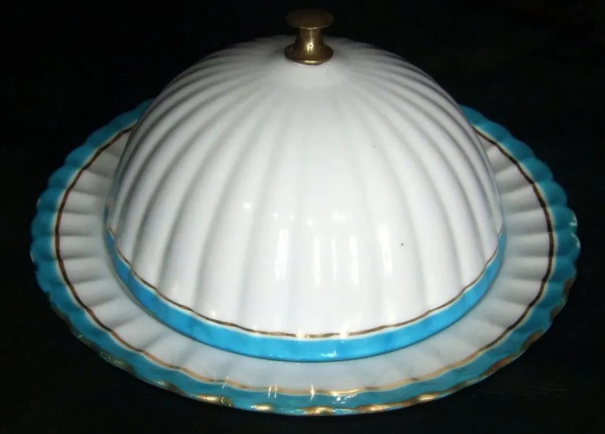 Antique Fine Bone China Muffin/Butter Dish - Image 4