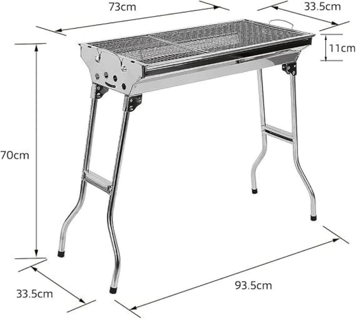 Barbecue Grill Portable Charcoal Steel - Image 1