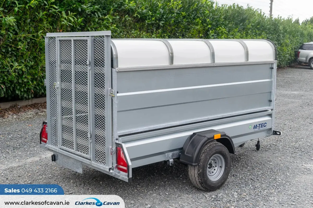 M-Tec 8ft x 4ft Trailer with Rear Gate & Canopy - Image 3
