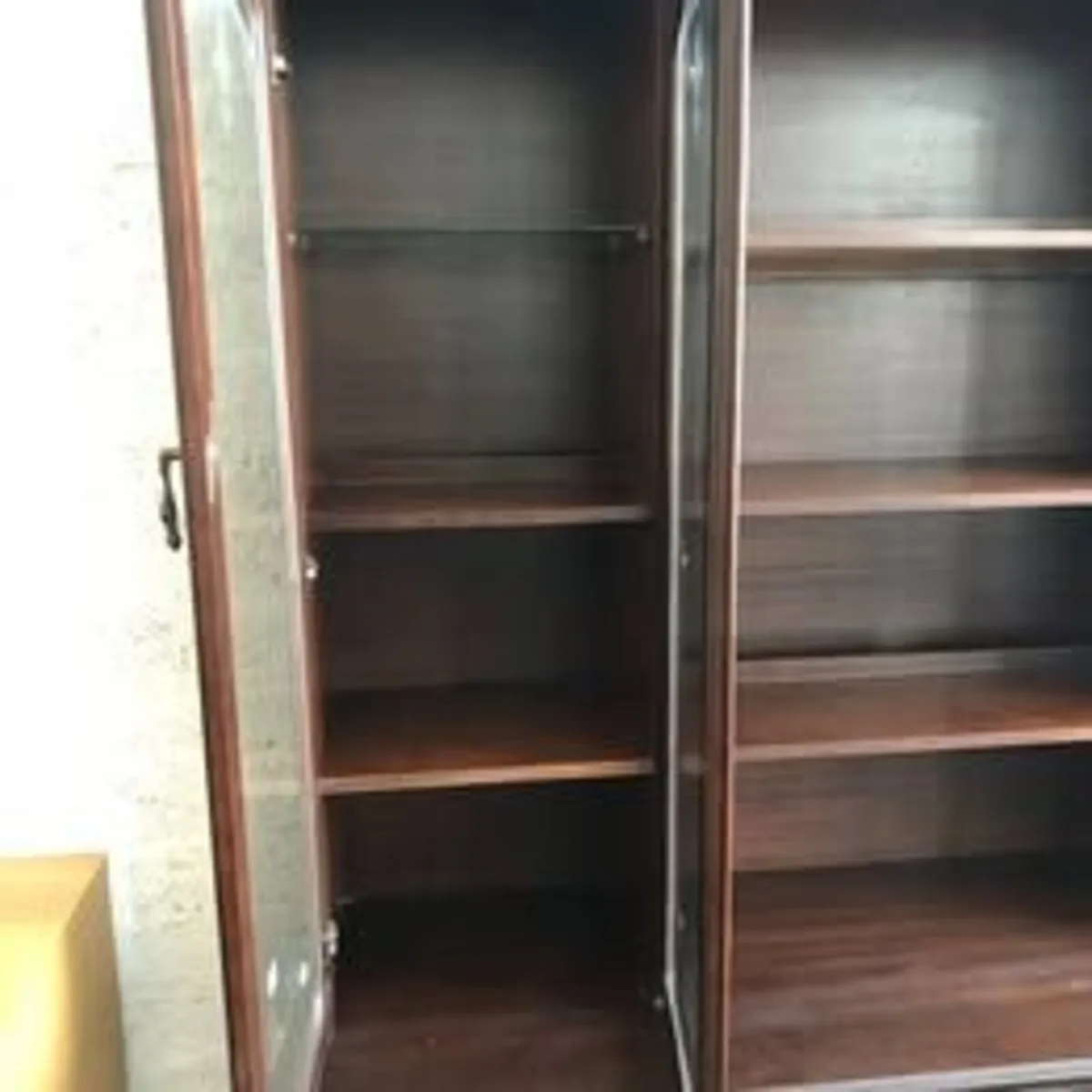 Antique Tall Glass Cabinet with Shelves - £120+VAT - Image 2