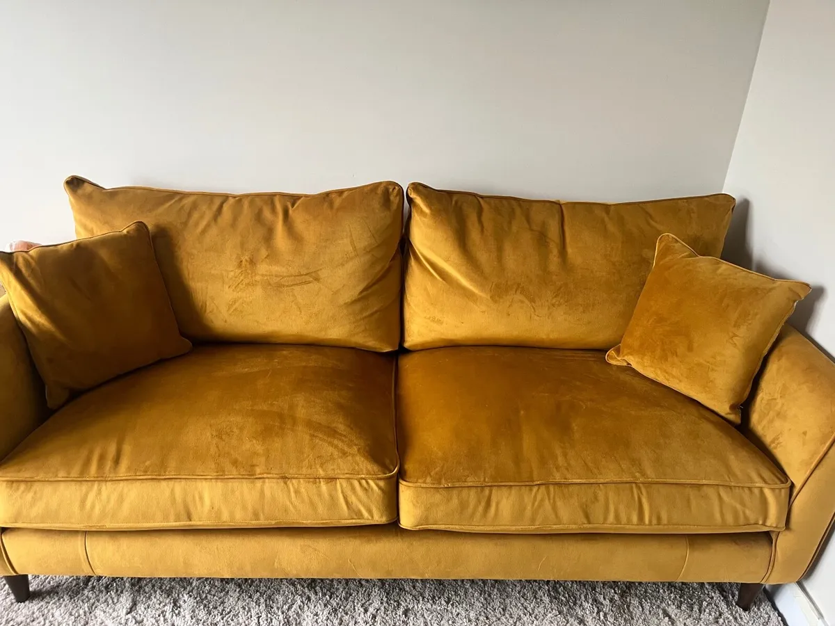 3-Seater Mustard Couch – Excellent Condition - Image 1