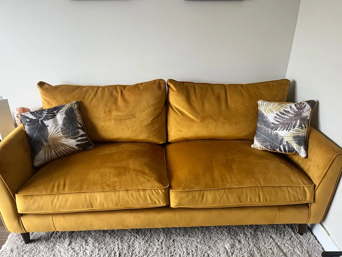 3-Seater Mustard Couch – Excellent Condition - Image 2