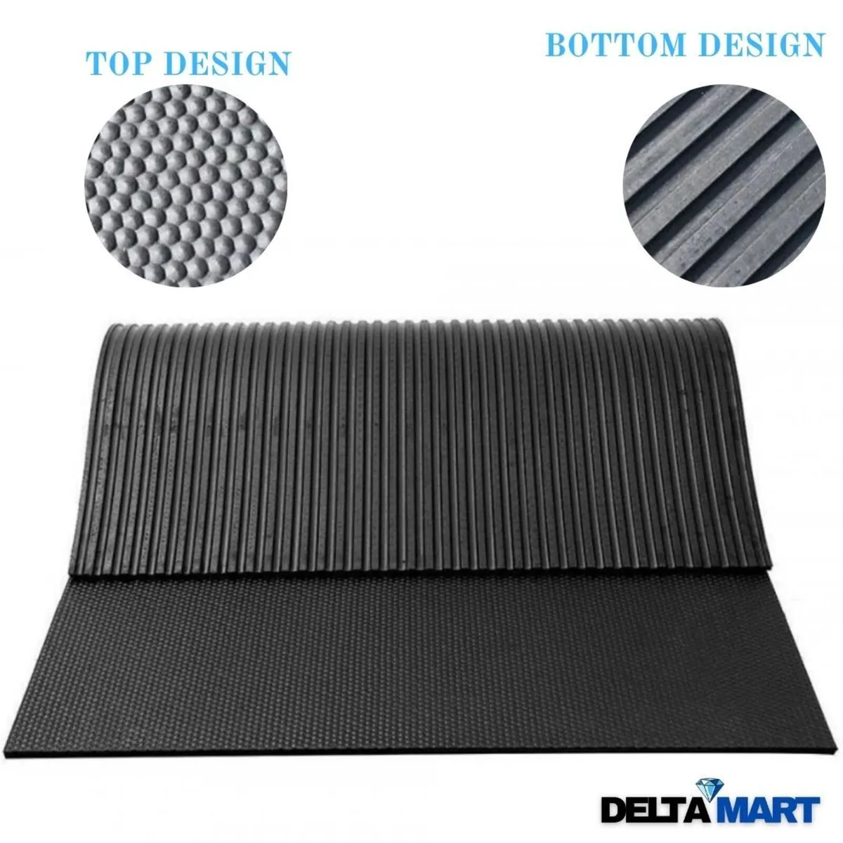 6ft x 4ft x 12mm Hammer Rubber Mat – Heavy Duty - Image 1