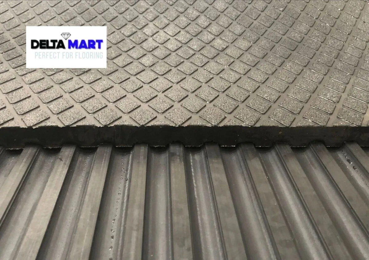 6ft x 4ft x 12mm Diamond Rubber Mat – Heavy Duty - Image 2