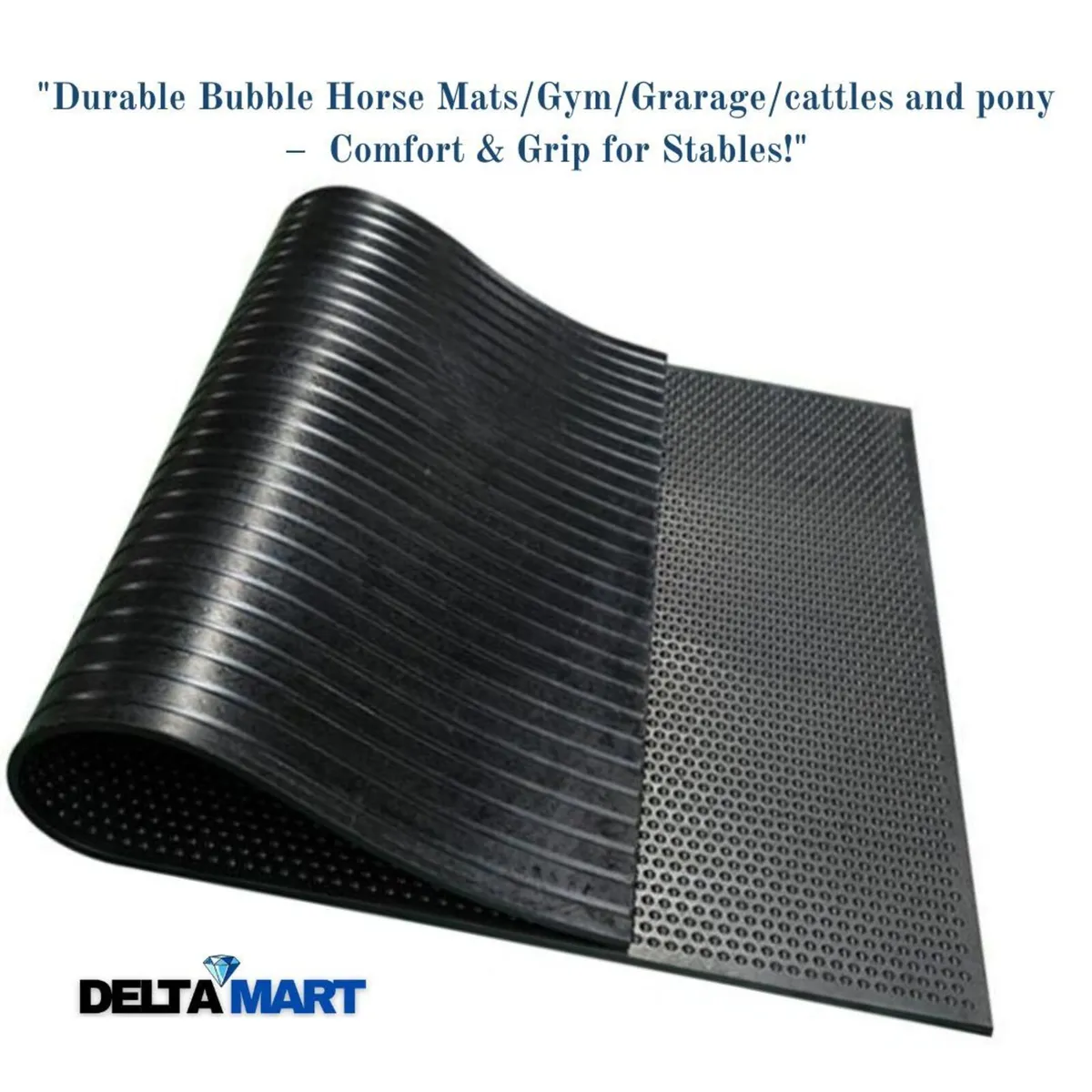 6ft x 4ft x 12mm Bubble Rubber Mat - Image 2