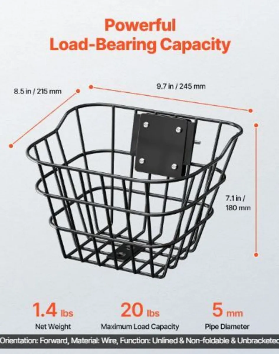 Front Bike Basket, Electric Scooter Basket - Image 2