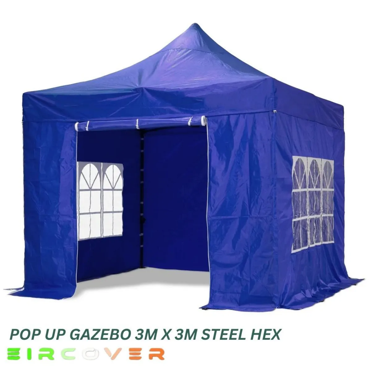 Heavy Duty Pop Up Gazebo Steel 40mm Hex 3m x 3m - Image 1
