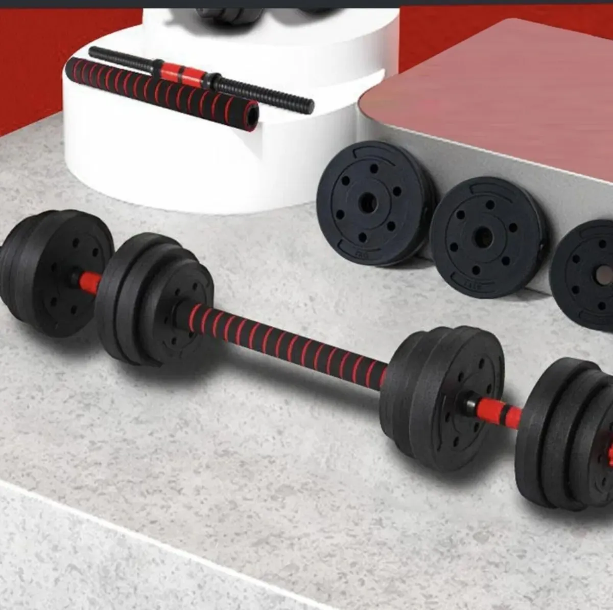 40KG Adjustable Dumbbell and Barbell Set brand new - Image 1