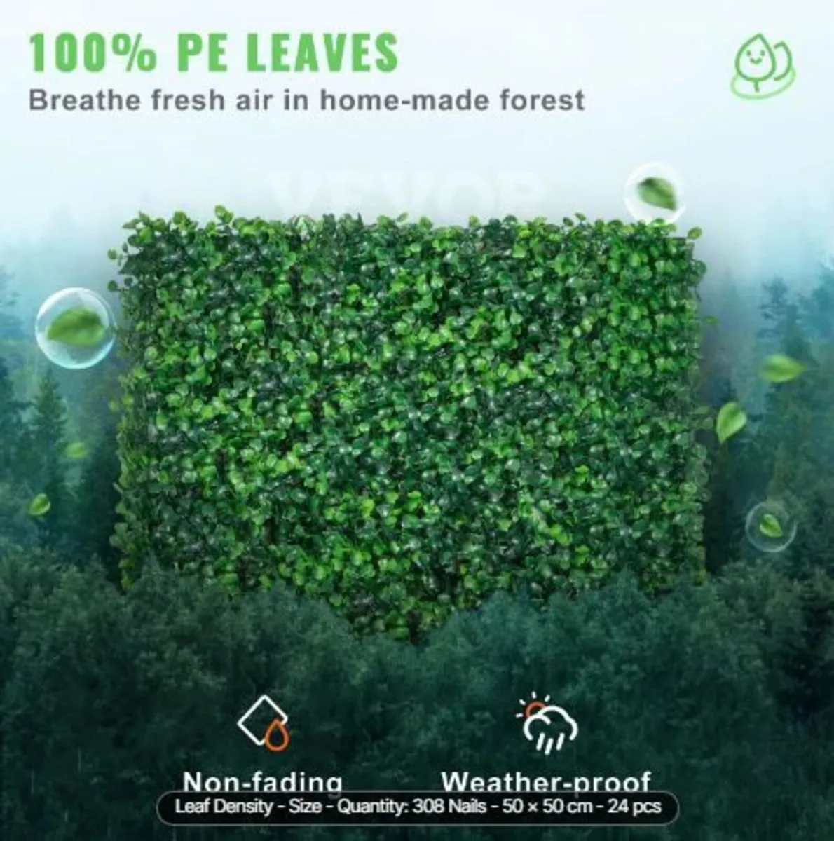 Artificial Boxwood Panel UV 24pcs - Image 2