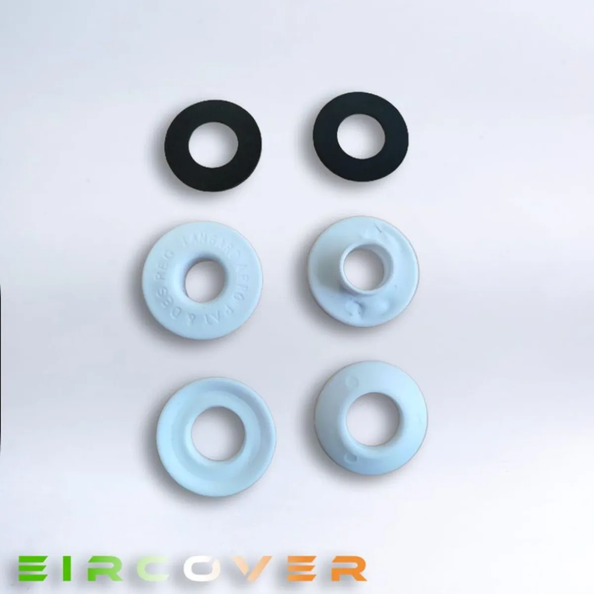 White Plastic Eyelets 12mm  pack of 10 - Image 1