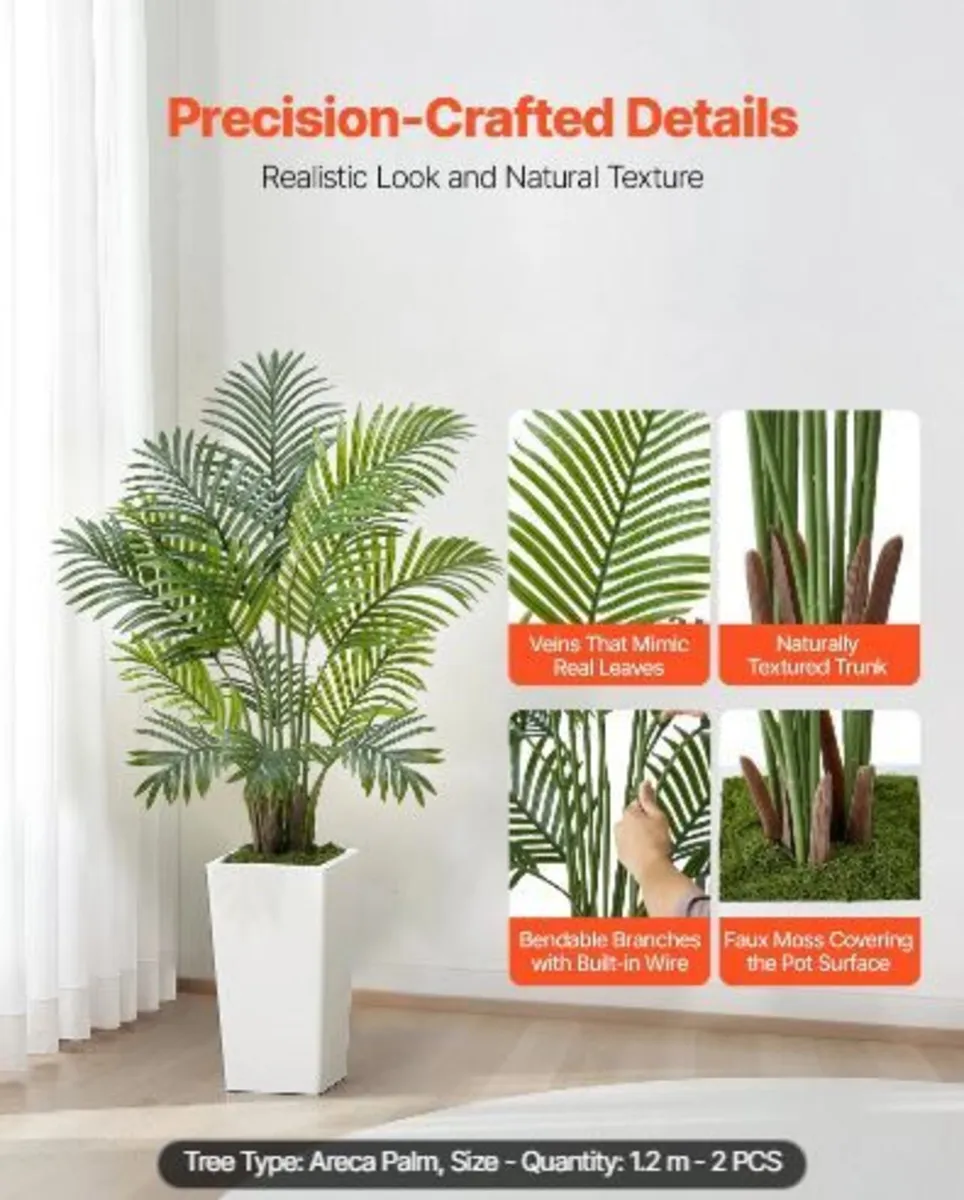 Artificial Areca Palm 1219 mm, 2 Pack - Image 4
