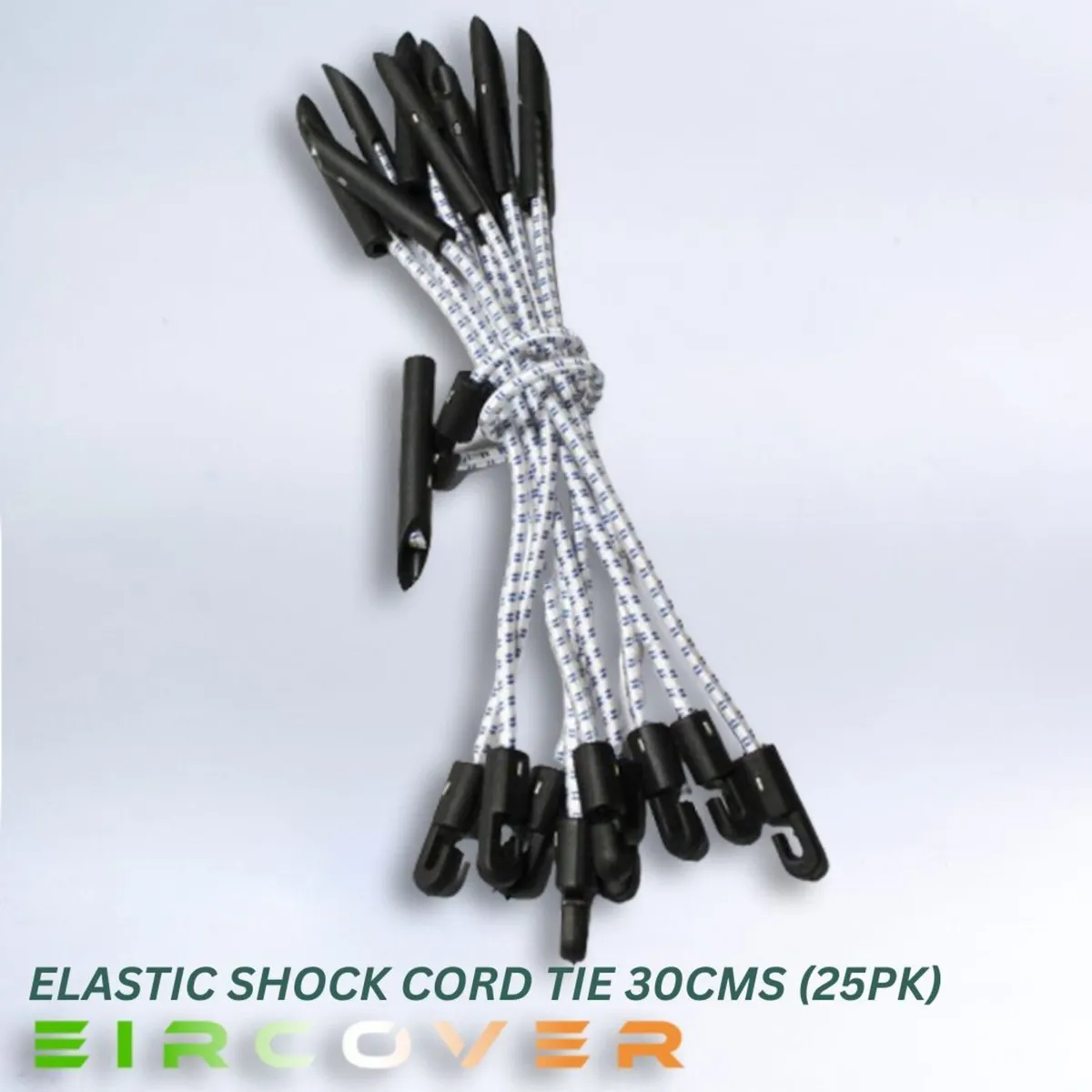 Elastic shock cord tie 30 cm (25 pk ) - Image 1
