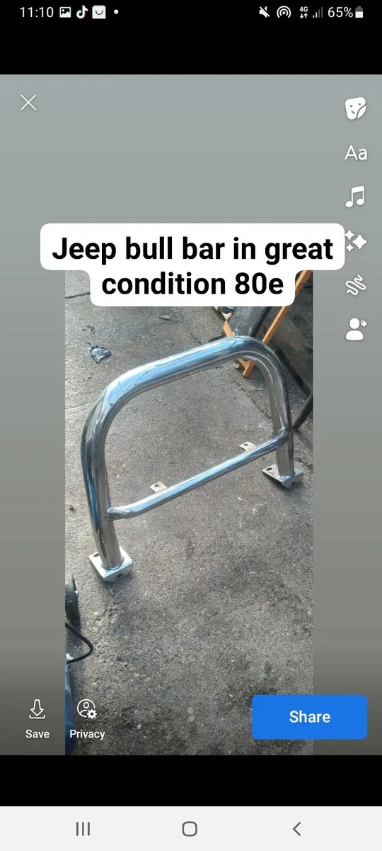 Bull bar in great condition read about add - Image 1