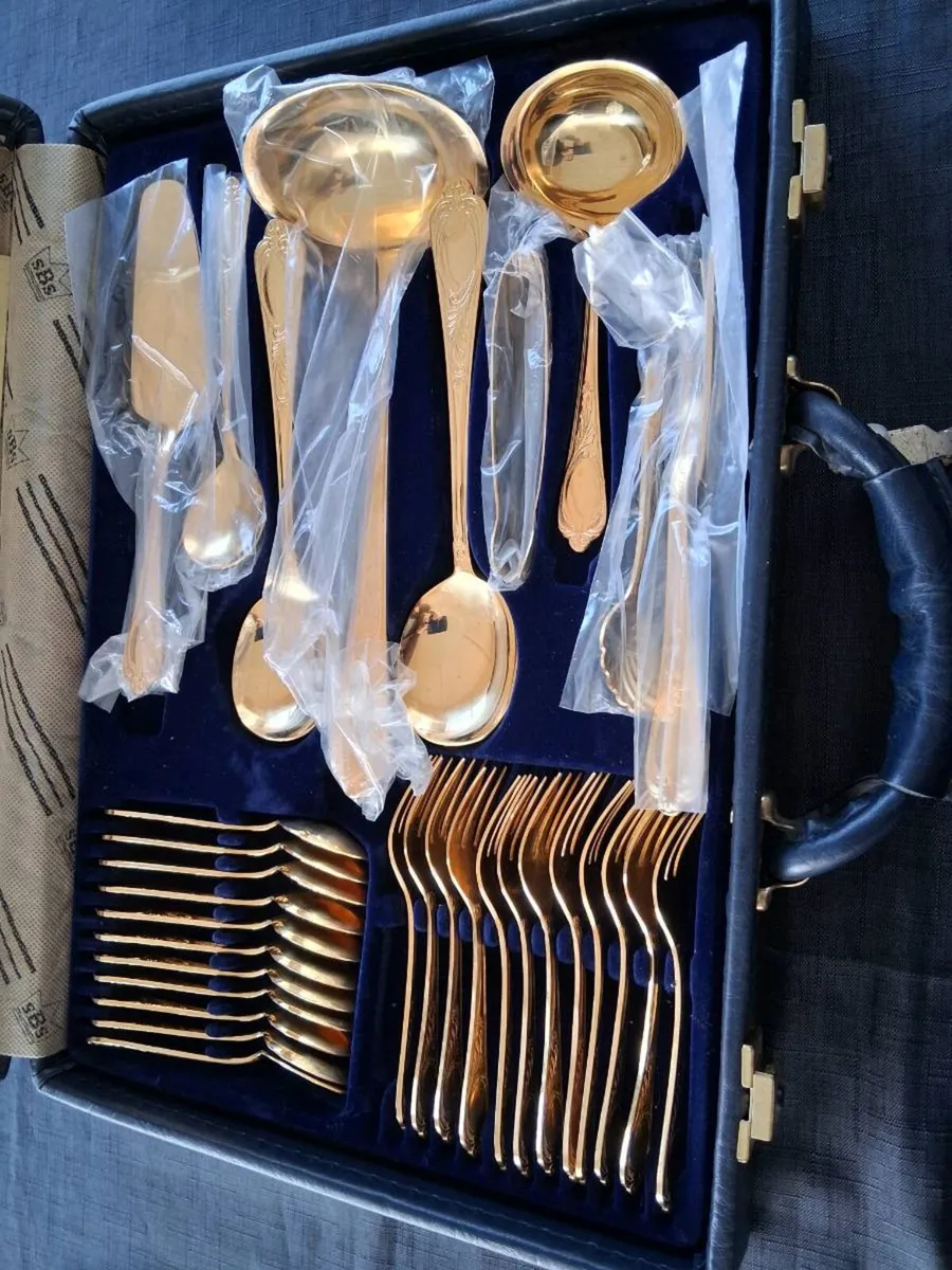 SBS Solingen Gold Plated Cutlery Set - Image 2