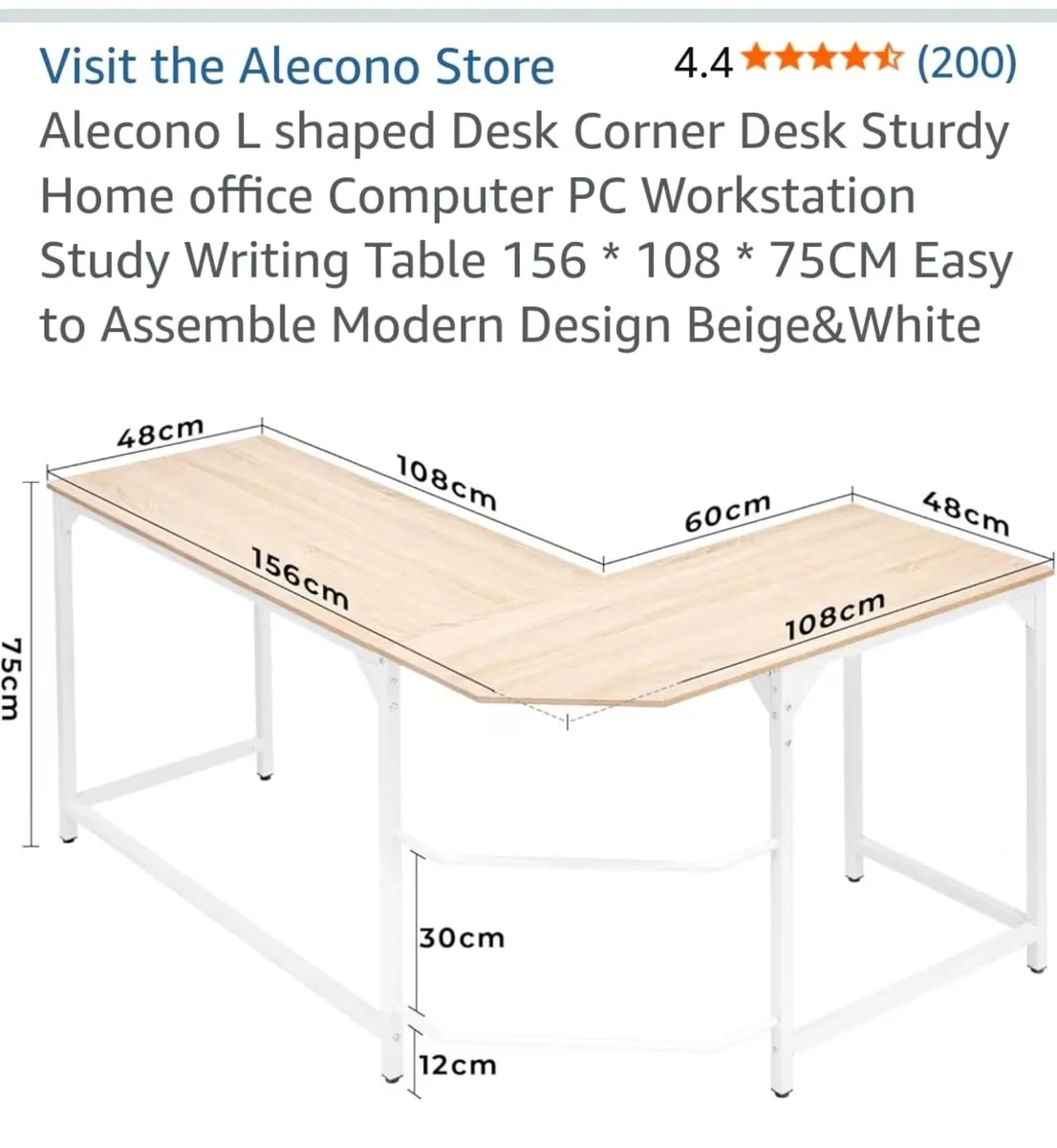 L shaped Desk Corner Desk - Image 2