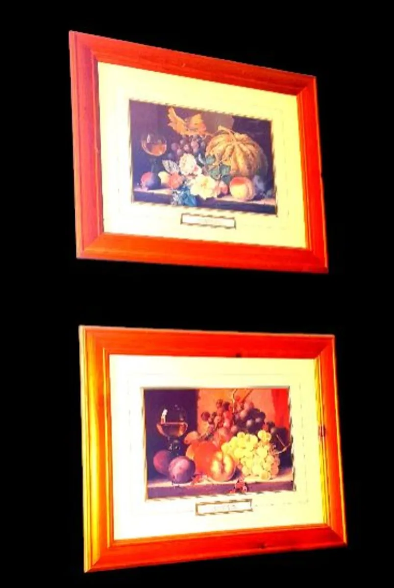 Duo of Framed Still Life Fruit & Wine Prints - Image 4