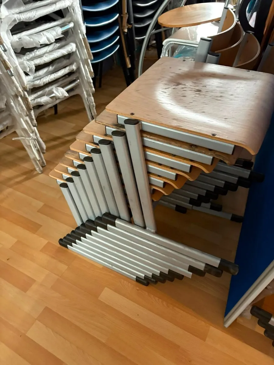 School type stackable stools -£15+VAT each COLLECT - Image 4