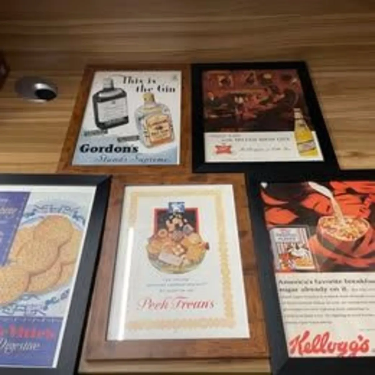 Original Framed Vintage Adverts from 1930s – 1970s - Image 1