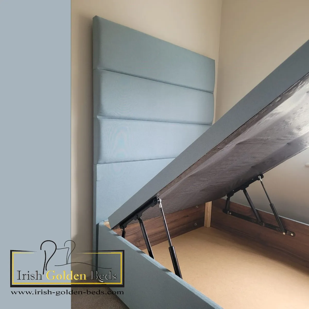 ANY HEADBOARD HEIGHT  Ottoman Storage Bed Gas Lift - Image 2