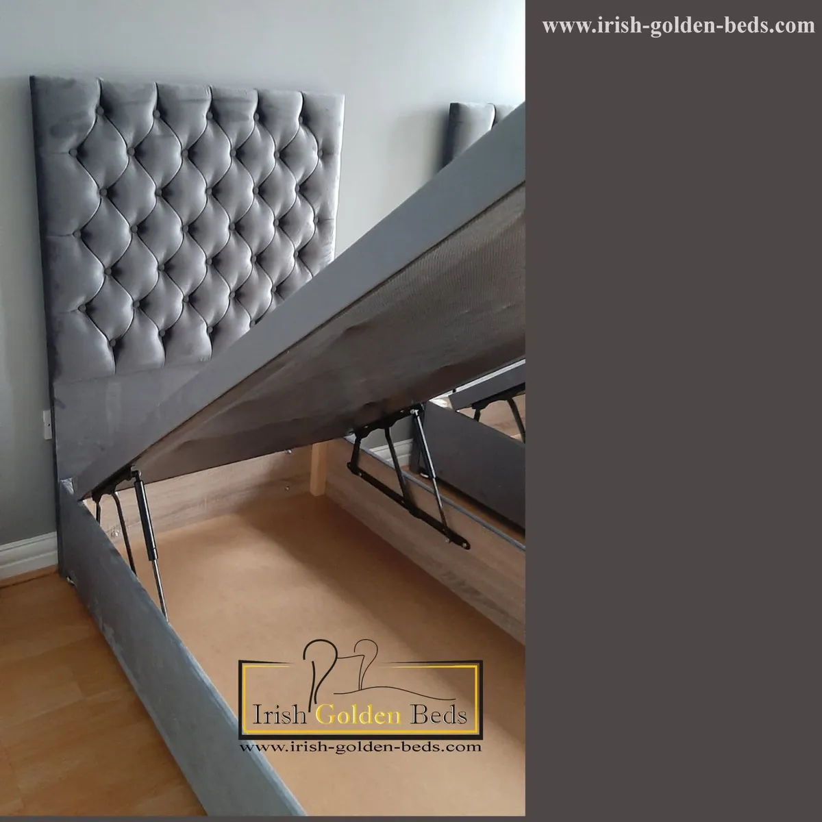 ANY HEADBOARD HEIGHT  Ottoman Storage Bed Gas Lift - Image 1