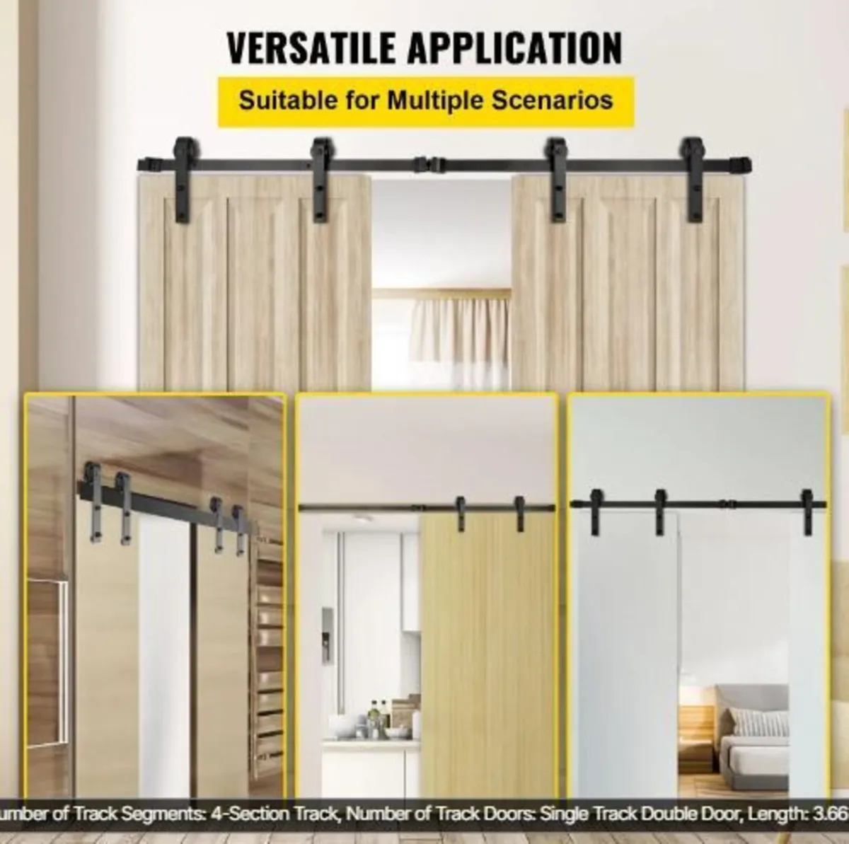 Sliding Barn Door Hardware Kit - Image 1