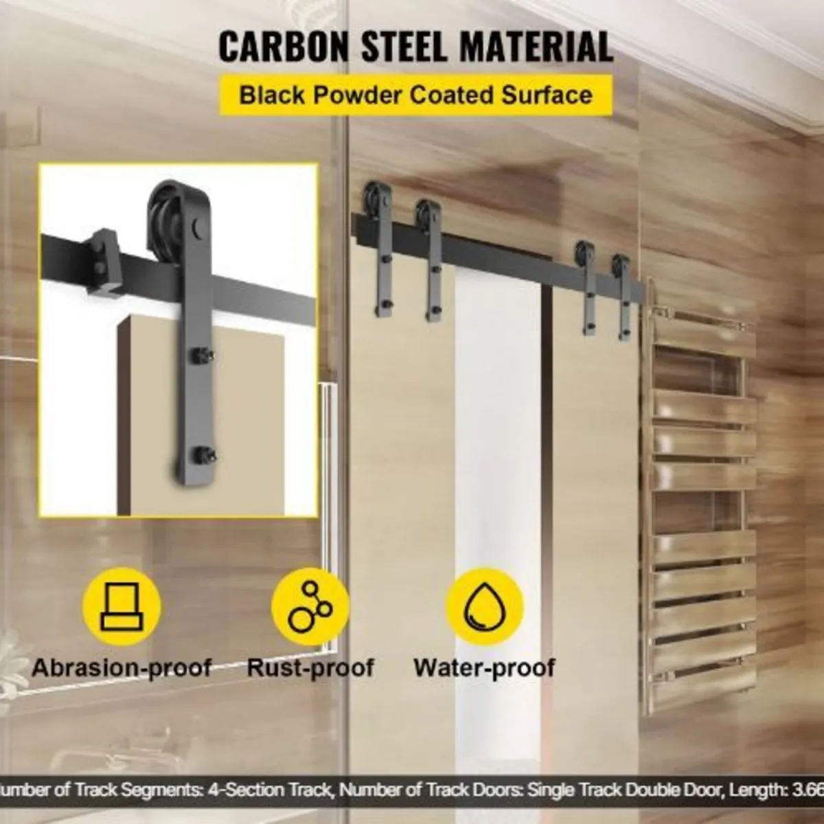 Sliding Barn Door Hardware Kit - Image 3