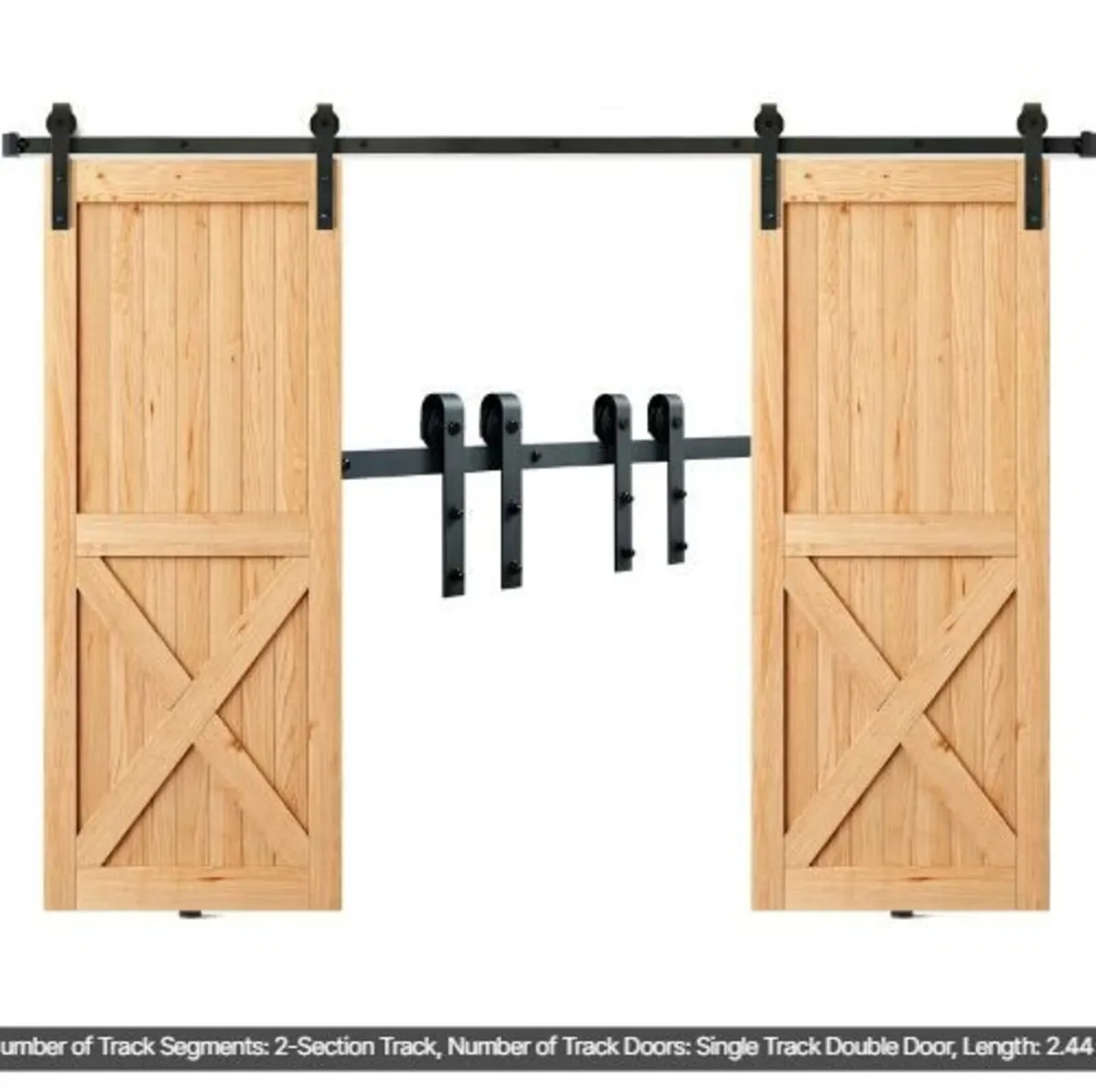243.8 cm Sliding Barn Door Hardware Kit - Image 1