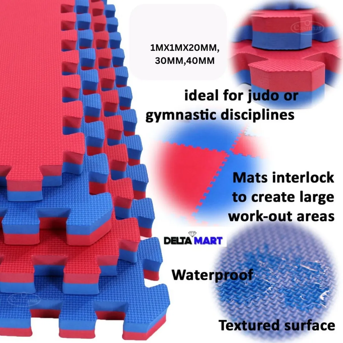 20mm Red & Blue 1m x 1m EVA Foam Mats - Image 4