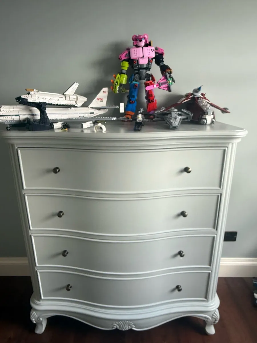 Hand Painted Solid Wood Chest of Drawers - Image 2