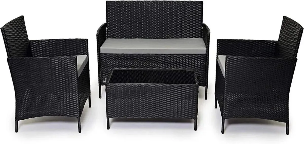 Rattan Garden Furniture Set 4 Piece Patio Set - Image 1