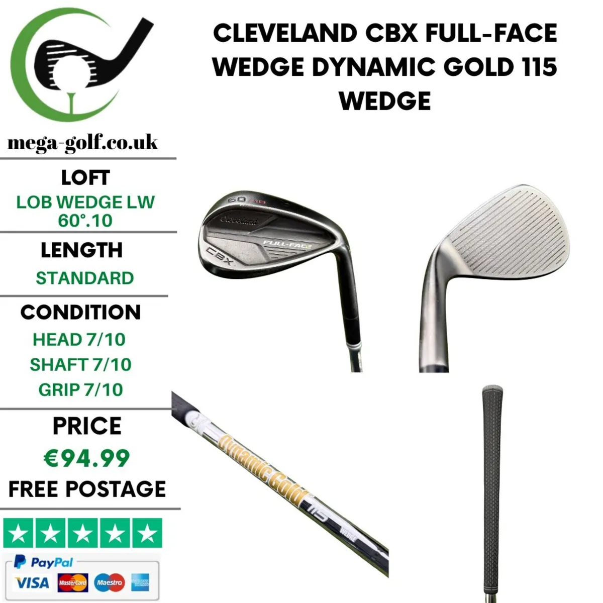 Cleveland CBX Full-Face Wedge Lw 60°.10 / Wedge - Image 1