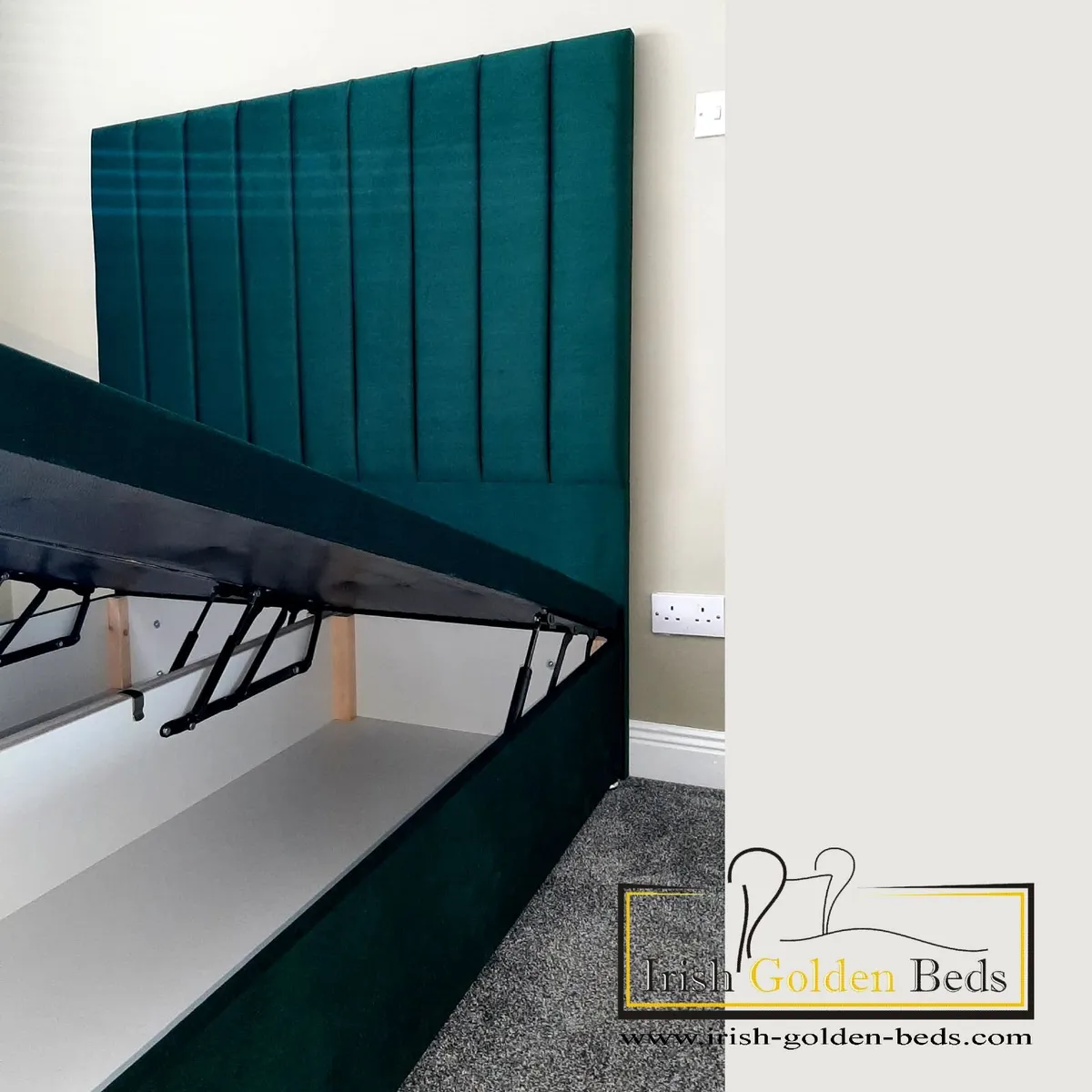ANY HEADBOARD HEIGHT  Ottoman Storage Bed Gas Lift - Image 4