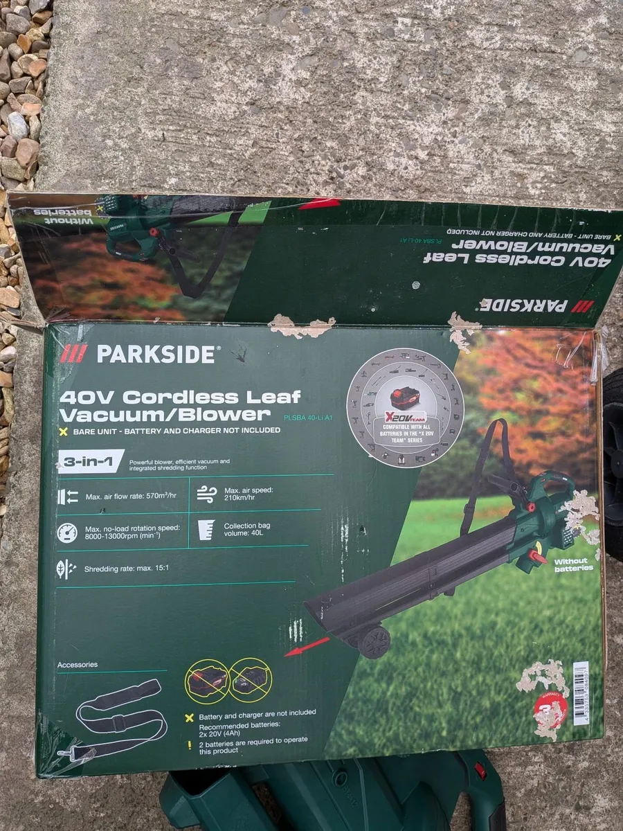 Parkside 40v cordless leaf vacumn/blower - Image 1