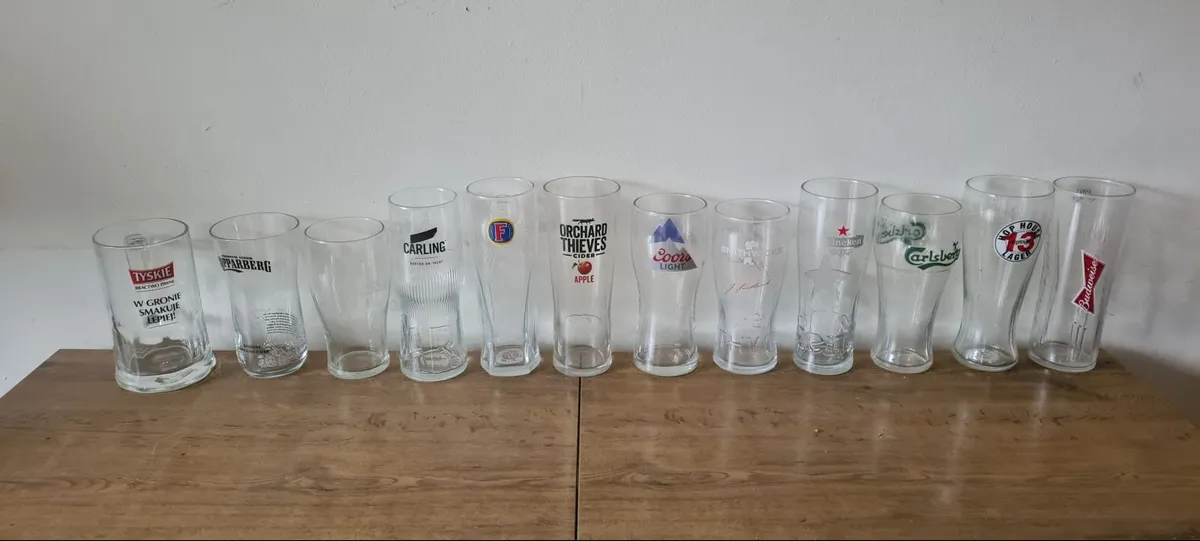 BEER GLASSES  Collection of Branded Pint Glasses - Image 2